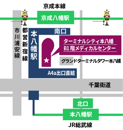 京成線「京成八幡駅」からのアクセス②